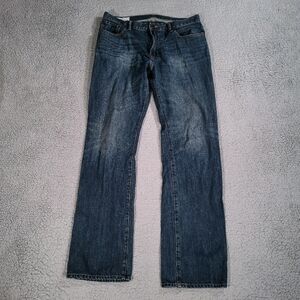 Gap Jeans Mens 34x36 Blue Straight Standard Medium Wash Mid Rise Actual 34x35